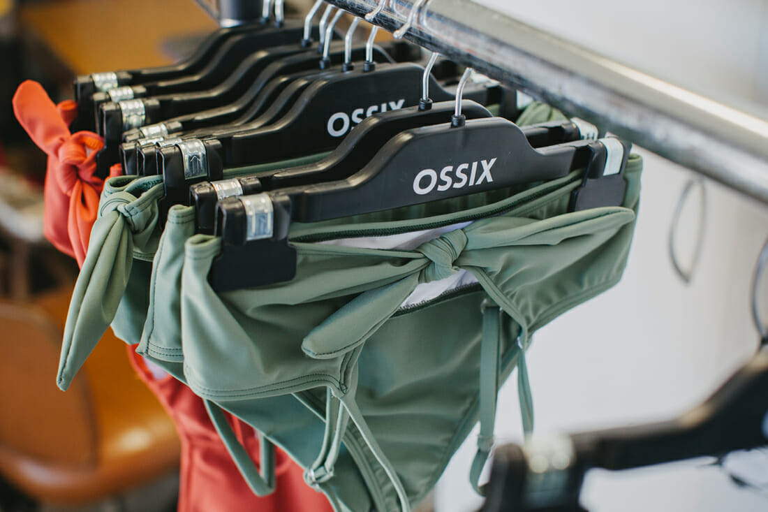 Ossix swimwear in a store