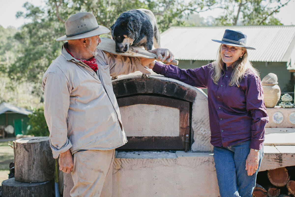 Sally and husband Marcus, with their dog