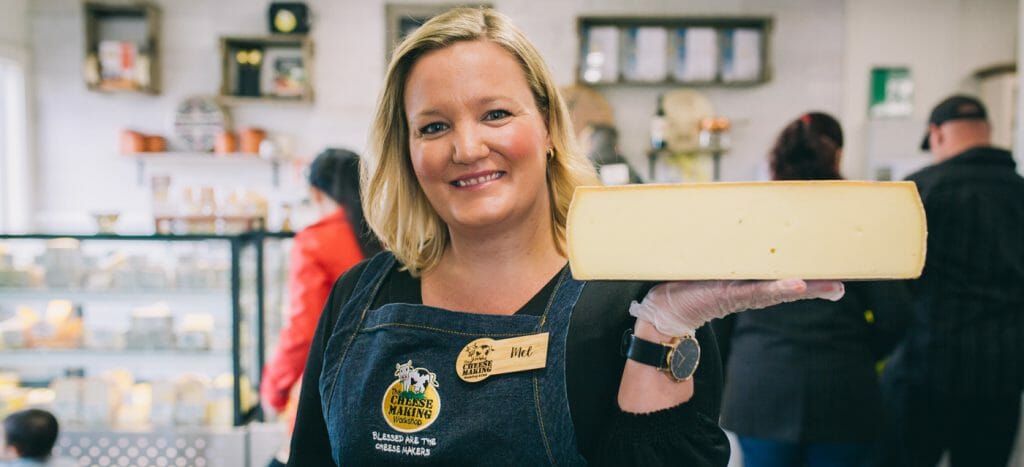 Mel from the cheesemaking workshop