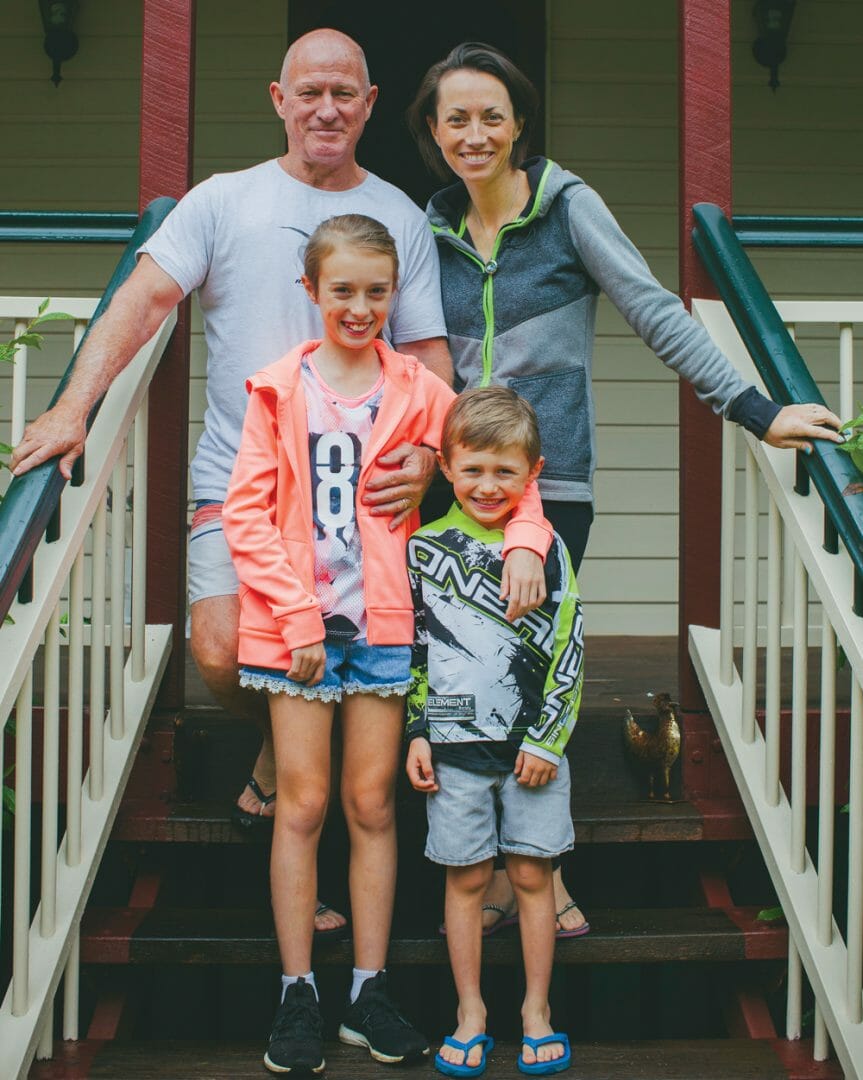 Wayne and Jane Franke with children Jenna and Eli