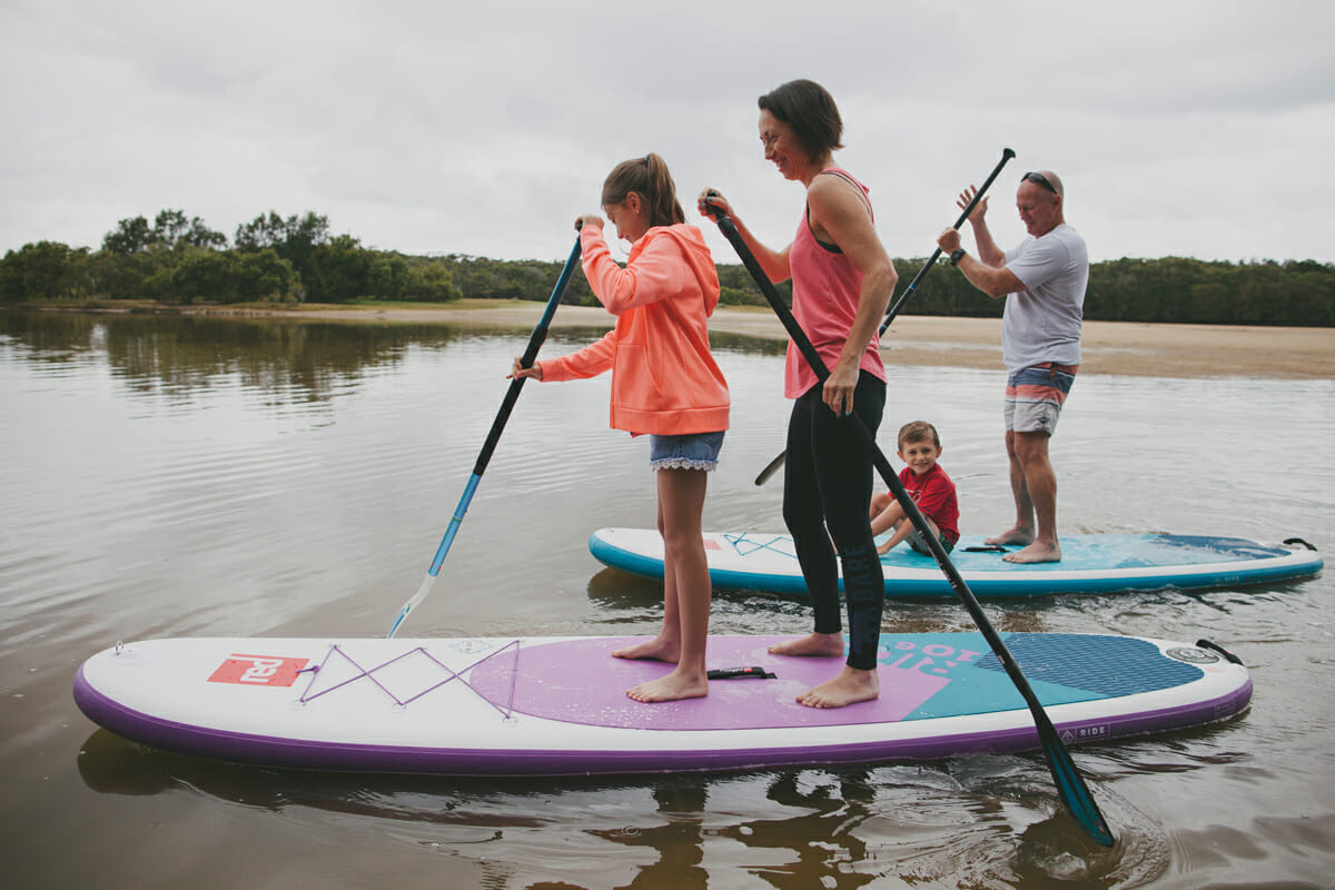 Learning to SUP at Moonee Estuary