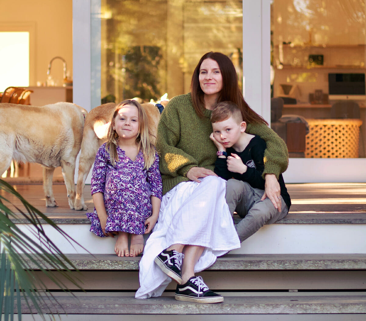 Kirsten Walker with her children Indigo & Hudson