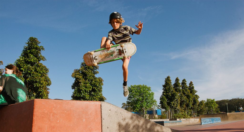 Skate action at Brelsford Park, Coffs Harbour