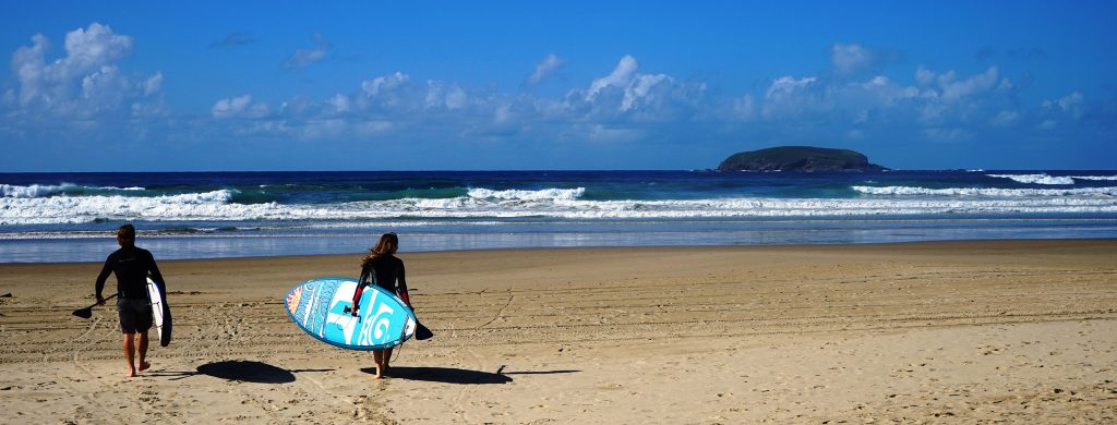 Kim and Andy embrace the coastal lifestyle and love kayaking and paddle boarding