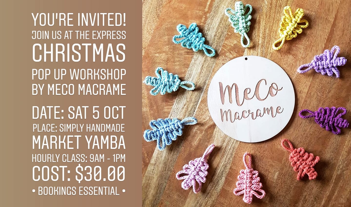 MeCo Macrame – Pop up Christmas workshop