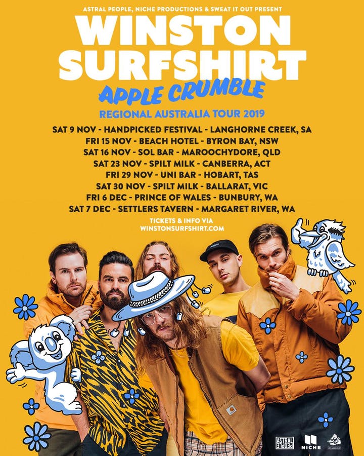 Winston Surfshirt Apple Crumble AUS tour