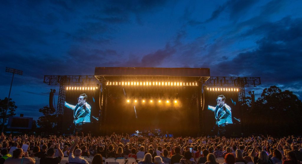 Elton John takes to the stage in Coffs Harbour on his Farewell Yellow Brick Road Tour