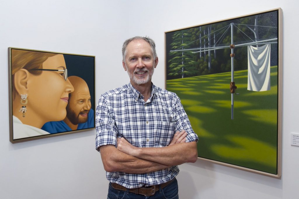 Guy Gilmour at the Coffs Harbour Regional Gallery at the opening of the An Artist's Garden exhibition. 