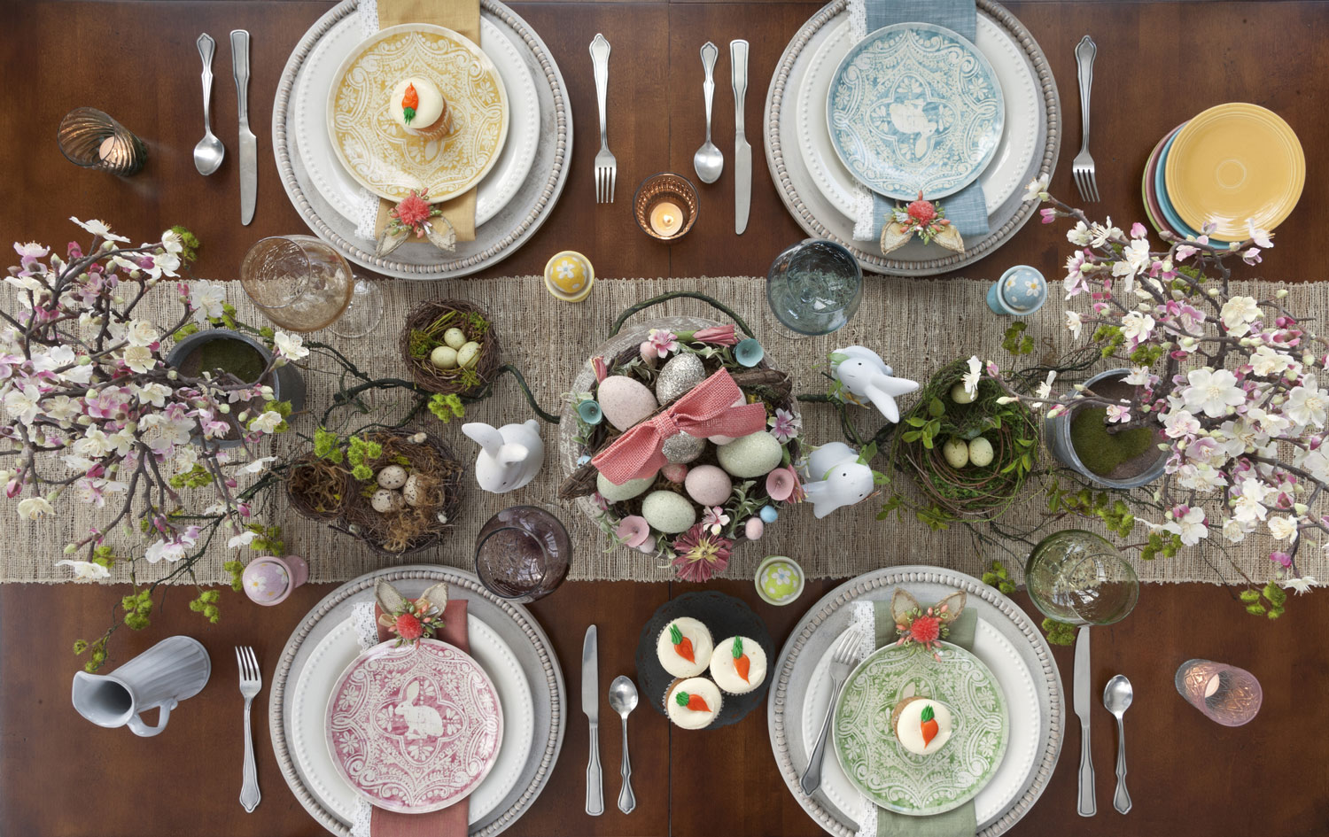 10 Gorgeous and Easy Ideas for Easter Plate Settings