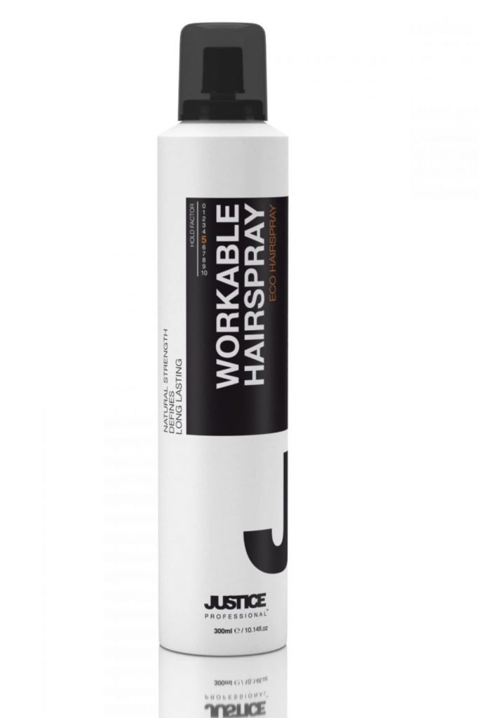 A can of Justice Workable Hairspray from Just Cuts