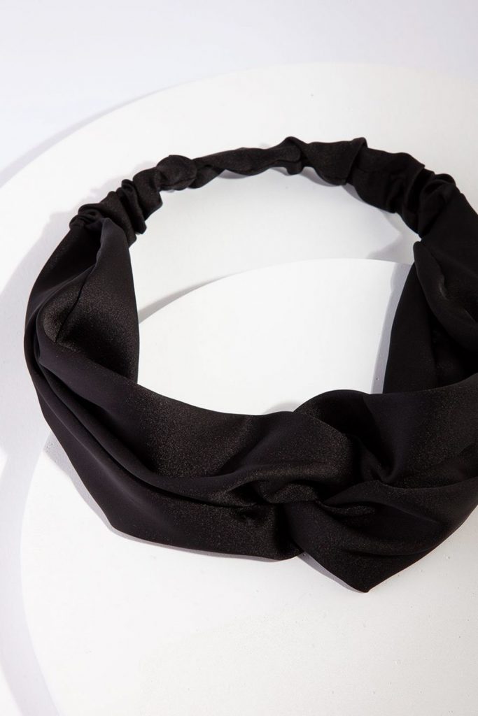 A Lovisa Black Satin Stretch Headband from Port Central