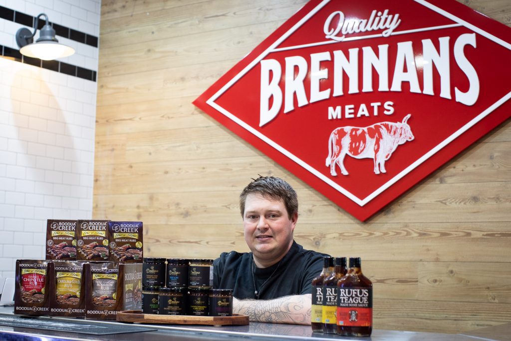 Will Brennan at his countertop at Breenans Quality Meats Coffs Central by Elize Strydom