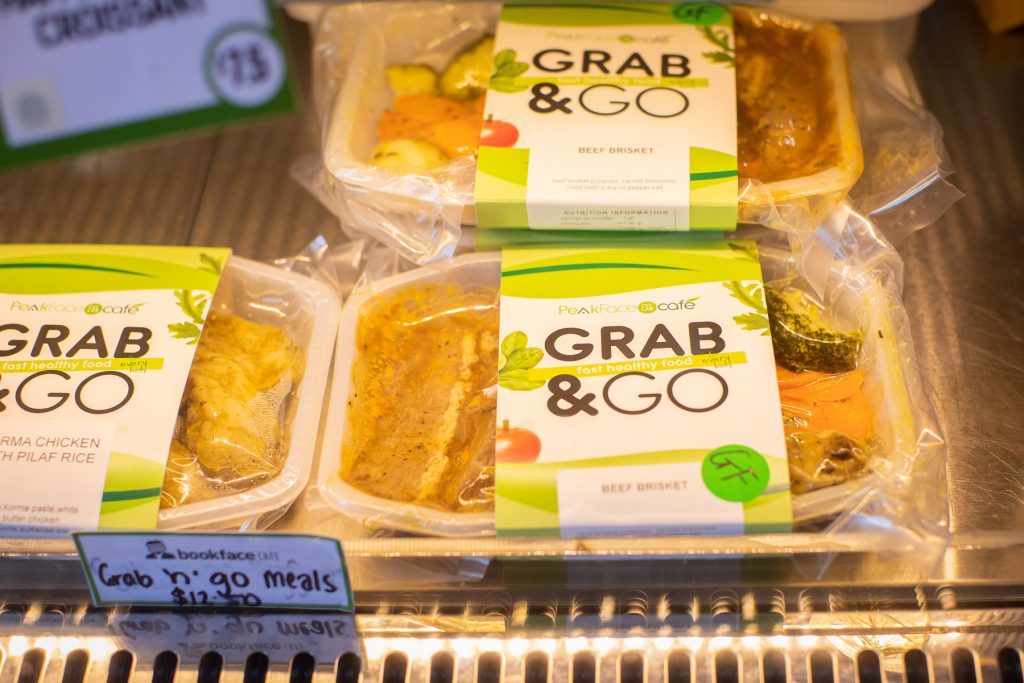 Grab and Go meals at Bookface Cafe 