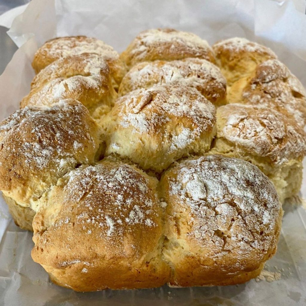 11 freshly baked scones at Hub Cafe 