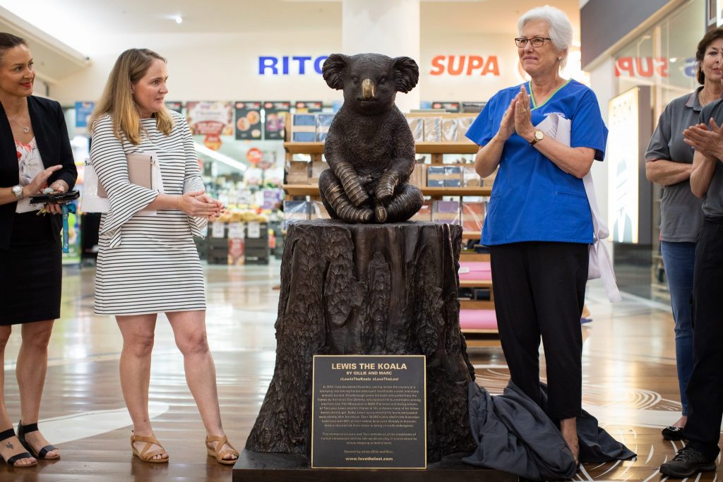 Sculpture of Lewis the Koala at Port Central