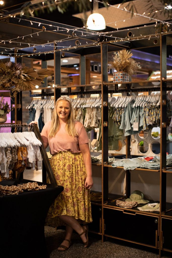 Heather Rouse at her pop up Grow baby Co shop in Coffs Central 