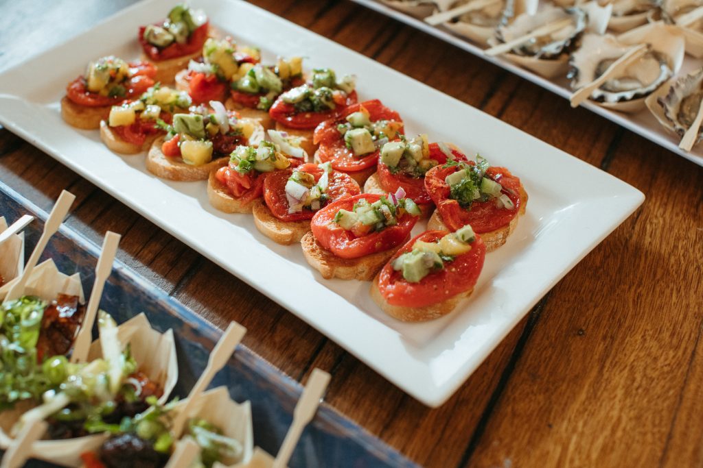 Colourful Finger food on a platter