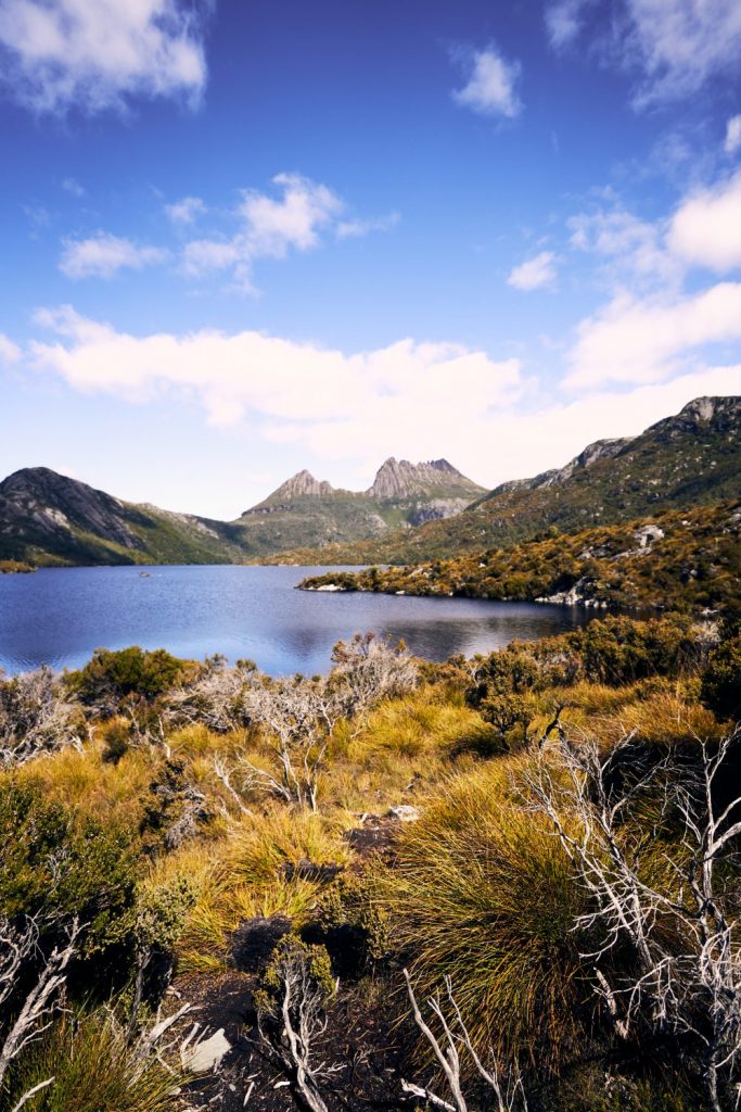Landscape shot of Cradle Mountain Tasmania