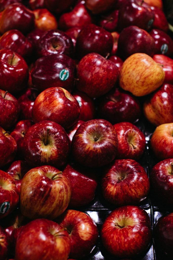 Close up of red apples 