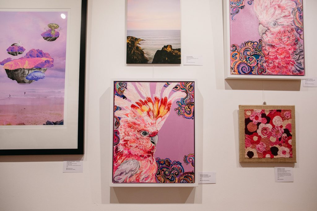 Colourful artworks at Fairy Floss Fantasy exhibition 