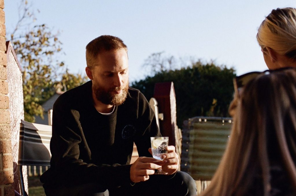 A man having a reflective conversation