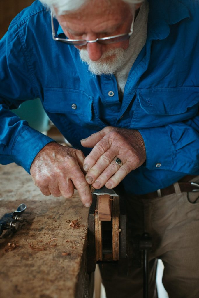 Man doing wood work