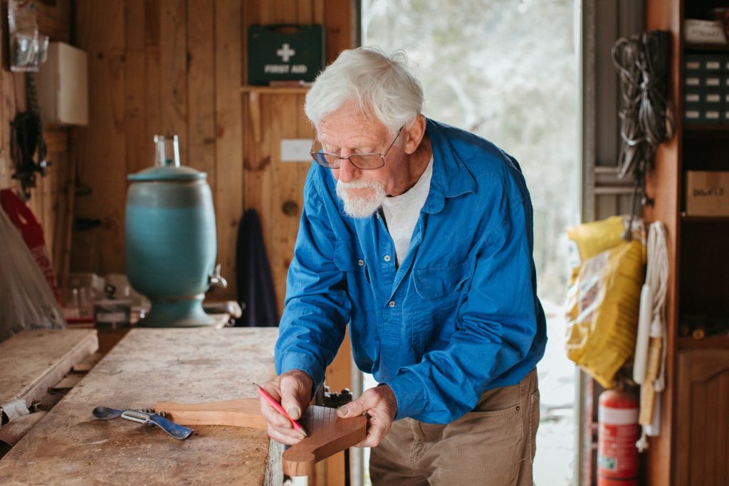 Man doing wood work