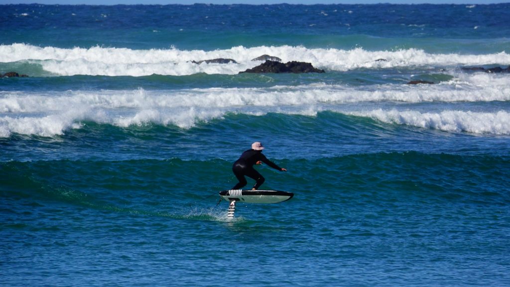 Ronnie Goddard riding a Hydro Foil Board