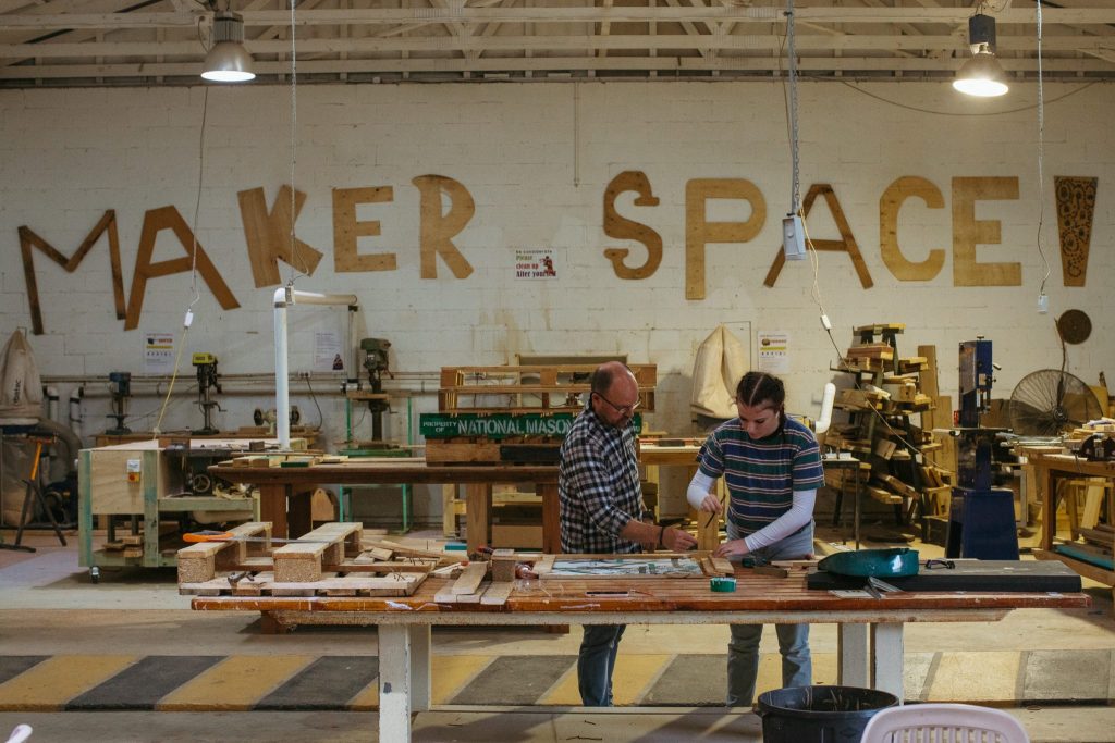 Woodwork room at MakerSpace